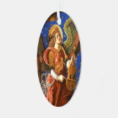 ビエル・クリスマスを迎える音楽を作る天使 メタルオーナメント (正面左)