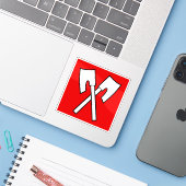 ビエル/ビエンヌ（スイス）の旗 シール (ノートパソコンとiPhone)