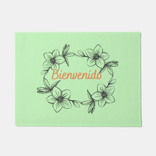 ビエンベンジド。MEANING WELCOME (スペイン) ドアマット (正面)