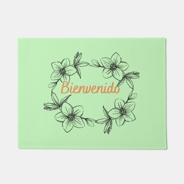 ビエンベンジド。MEANING WELCOME (スペイン) ドアマット (正面)
