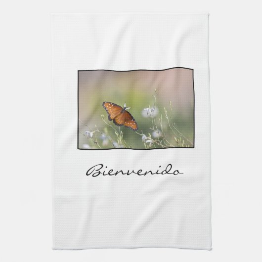 ビエンヴェニド（ようこそ）蝶の女王 キッチンタオル (縦)