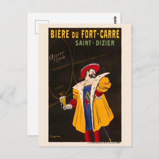 ビエールデュフォートカレヴィンテージポスター1907 ポストカード (正面/裏面)
