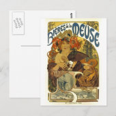 ビエールドゥラミューズヴィンテージフランスのポスターアート ポストカード (正面/裏面)