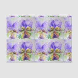 ビオかわいらしラ花フローラ紫色のパターンドビオラ 薄葉紙