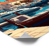 ビオグラードna moruクロアチアヴィンテージ旅行 ポスター (角)