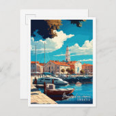 ビオグラードna moruクロアチアヴィンテージ旅行 ポストカード (正面/裏面)