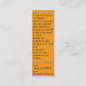 ビオスの生命細い名刺 スキニー名刺 (裏面)