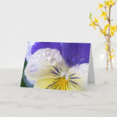 ビオラによっては挨拶状が開花します カード (黄色い花)