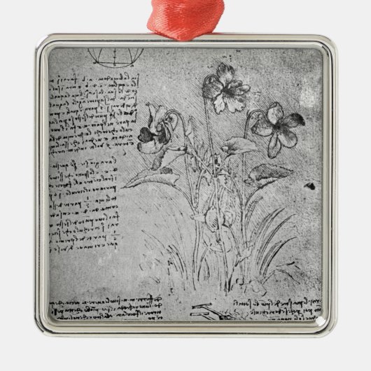 ビオラの勉強 メタルオーナメント (正面)