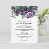 ビオラの花の結婚式招待状 招待状 (スタンド正面)