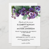 ビオラの花の結婚式招待状 招待状 (正面/裏面)