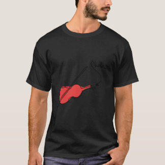 ビオラミュージシャンオーケストラワンライン ビオラ Tシャツ