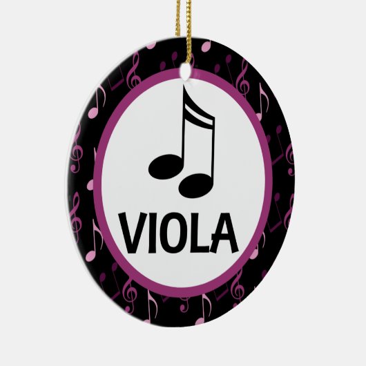 ビオラ音楽クリスマスのオーケストラのオーナメント セラミックオーナメント (右)