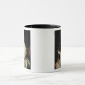 ビオラdaビオラダガンバを遊んでいる若い女性 マグカップ (中央)