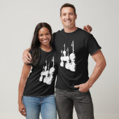 ビオリンスケッチヴァイオリン愛好家フィドル Tシャツ (ユニセックス)
