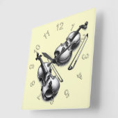 ビオリン スクエア壁時計 (傾斜)