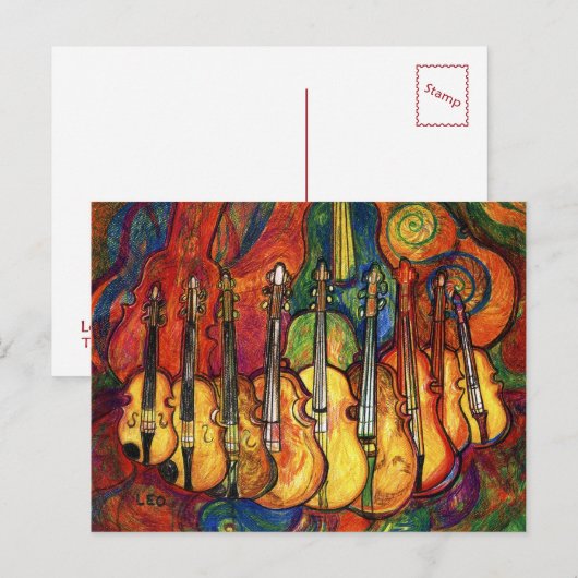 ビオリン ポストカード (正面/裏面)