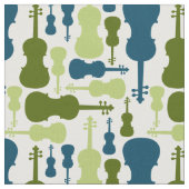 ビオリン – 青と緑 ファブリック (クローズアップ)