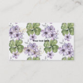 ビオレットとシャムロックの名刺 名刺 (裏面)