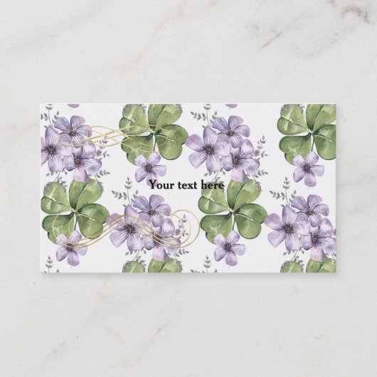 ビオレットとシャムロックの名刺 名刺 (裏面)