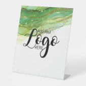 ビカスタムジネスロゴ広告のペデスタルサイン 台座サイン (正面)