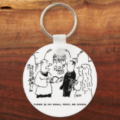 ビカール氏は、小さなプリントはない、と言う。漫画おもしろい キーホルダー (正面)