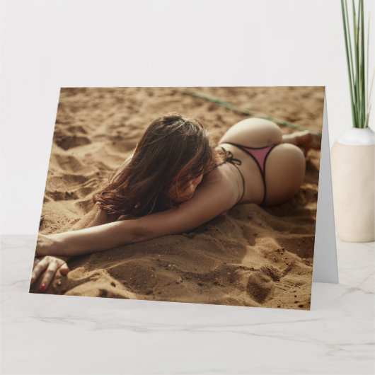 ビキキガール特大誕生日カード カード (正面)