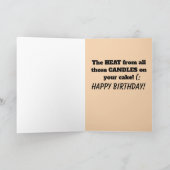 ビキニおもしろいガールオンザヒル誕生日カード シーズンカード (内部)