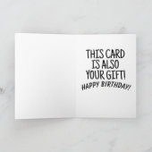 ビキニおもしろいガール誕生日カード シーズンカード (内部)