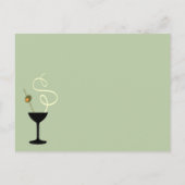 ビキニおよびマルティーニのプールのパーティの招待状 インビテーションポストカード (裏面)