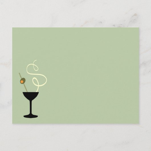 ビキニおよびマルティーニのプールのパーティの招待状 インビテーションポストカード (裏面)