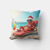 ビキニで日光浴をするクリスマスヒトデ クッション (正面)