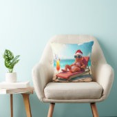 ビキニで日焼けするクリスマスのヒトデ クッション (椅子)