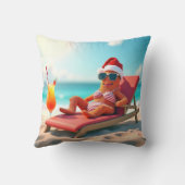 ビキニで日焼けするクリスマスのヒトデ クッション (裏面)