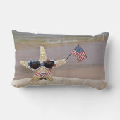 ビキニとアメリカ国旗 ランバークッション (裏面)