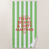 ビキニとダーティマーティン ザバッハクラブ ストライプ ビーチタオル (正面)