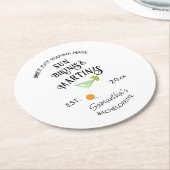 ビキニとマティーニのトロピカルプールハンデン バチェロレッテ ラウンドペーパーコースター (アングル)