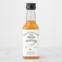 ビキニとマティーニのトロピカルプールハンデン バチェロレッテ リキュールボトルラベル