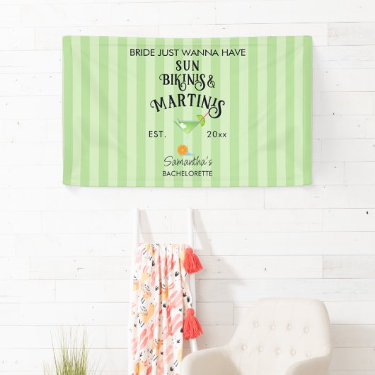 ビキニとマティーニのトロピカルプールハンデン バチェロレッテ 横断幕 (インサイチュ)