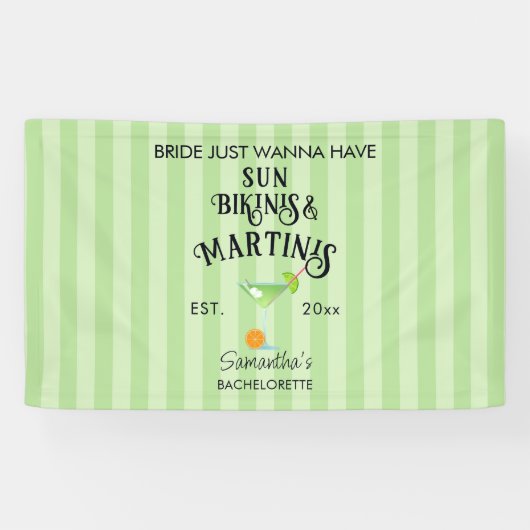 ビキニとマティーニのトロピカルプールハンデン バチェロレッテ 横断幕 (横)
