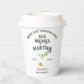 ビキニとマティーニのトロピカルプールハンデン バチェロレッテ 紙コップ (裏面)