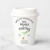 ビキニとマティーニのトロピカルプールハンデン バチェロレッテ 紙コップ (正面)