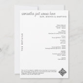 ビキニとマティーニのビーチトロピカル新婦ハッピー 招待状 (裏面)