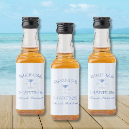 ビキニとマティーニのビーチ バチェロレッテパーティー リキュールボトルラベル