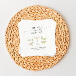 ビキニとマティーニのブライズシャワーパーティー スタンダードカクテルナプキン