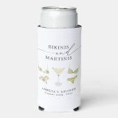 ビキニとマティーニのブライズシャワーパーティー スリム缶クーラー (Seltzer正面)