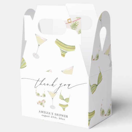 ビキニとマティーニのブライズシャワーパーティー フェイバーボックス (オープン)
