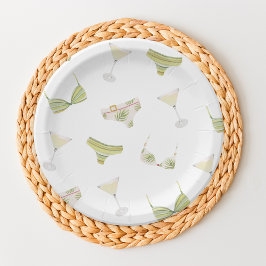 ビキニとマティーニのブライズシャワーパーティー ペーパープレート