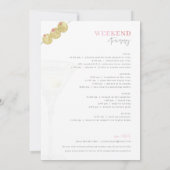 ビキニとマティーニの独身最後の週末の招待状 招待状 (裏面)