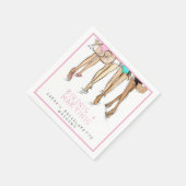 ビキニとマティーニの独身最後の週末パーティー スタンダードカクテルナプキン (角)